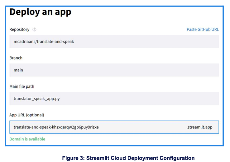 Streamlit Cloud Deployment Config